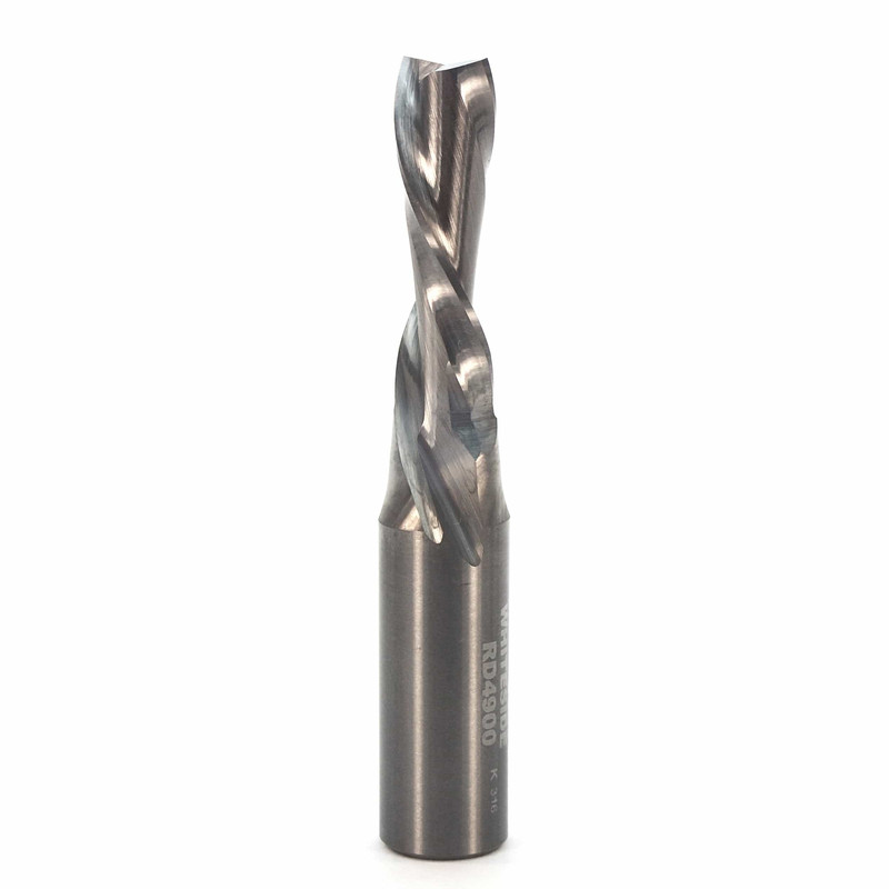Downcut Spiral Standard Router Bit - Shank:1/2" - Diameter:3/8" - Cutting Length:1-1/4"